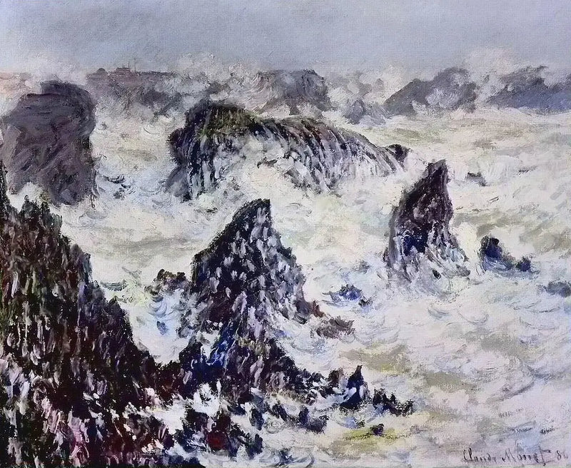 Belle-Île Kayalıkları - Claude Monet