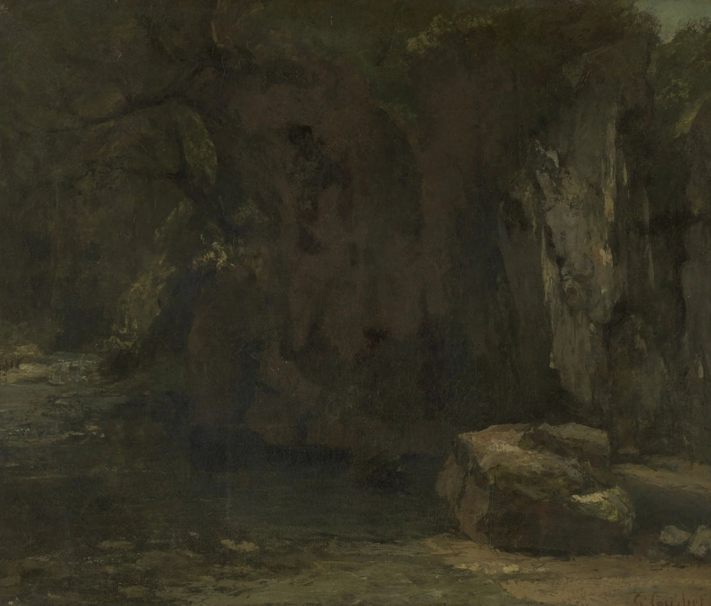 Les rochers de la Loue - Gustave Courbet image 1 copie peinte à la main à l’huile
