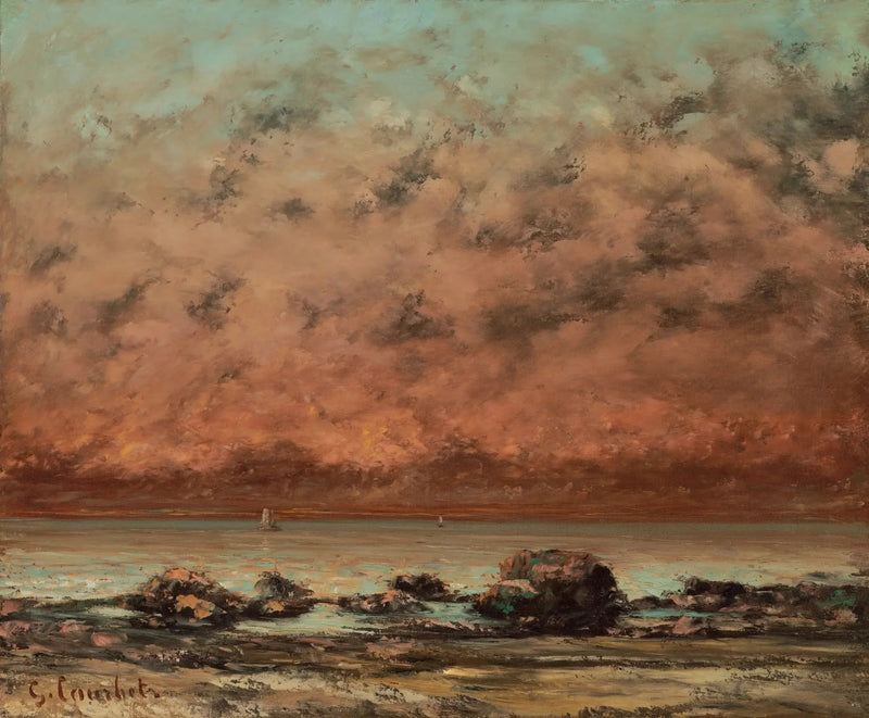 Trouville Siyah Kayalar - Gustave Courbet