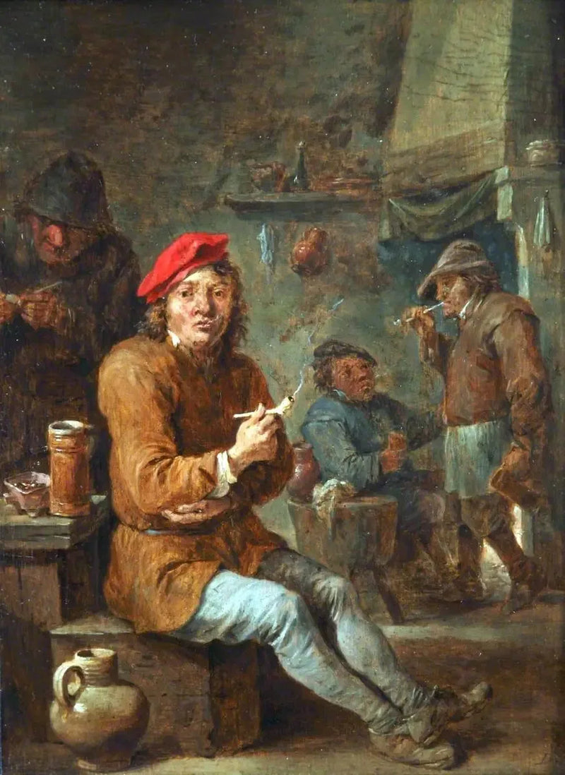 Rustresler Sigara İçiyor - David Teniers Genç