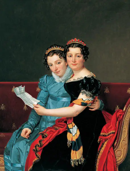 Zénaïde ve Charlotte Bonaparte Kız Kardeşler - Jacques-Louis David