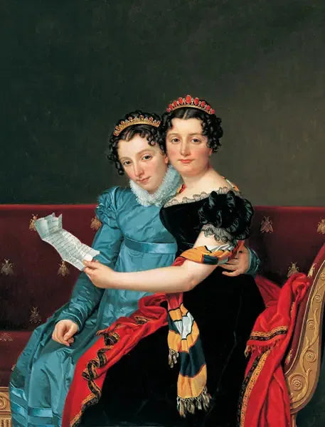 Zénaïde ve Charlotte Bonaparte Kız Kardeşler - Jacques-Louis David