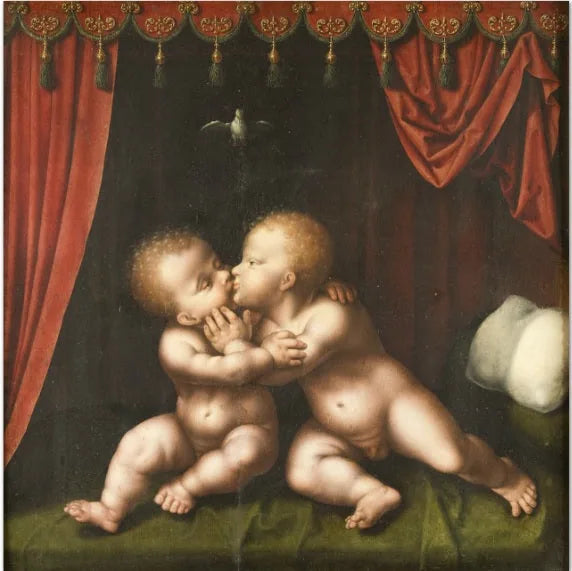 Aziz Çocukların Öpüşmesi - Joos van Cleve