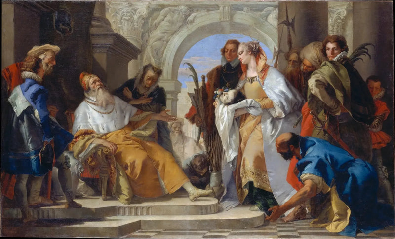 Crotta ailesinin aziz koruyucuları - Giovanni Battista Tiepolo