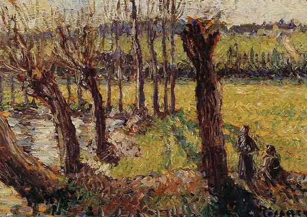 Kışta Söğütler, Eragny - Camille Pissarro