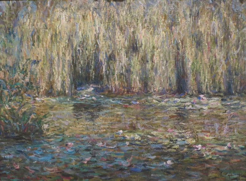 Giverny'deki nilüferli göletteki ağlayan söğütler - Blanche Hoschédé Monet