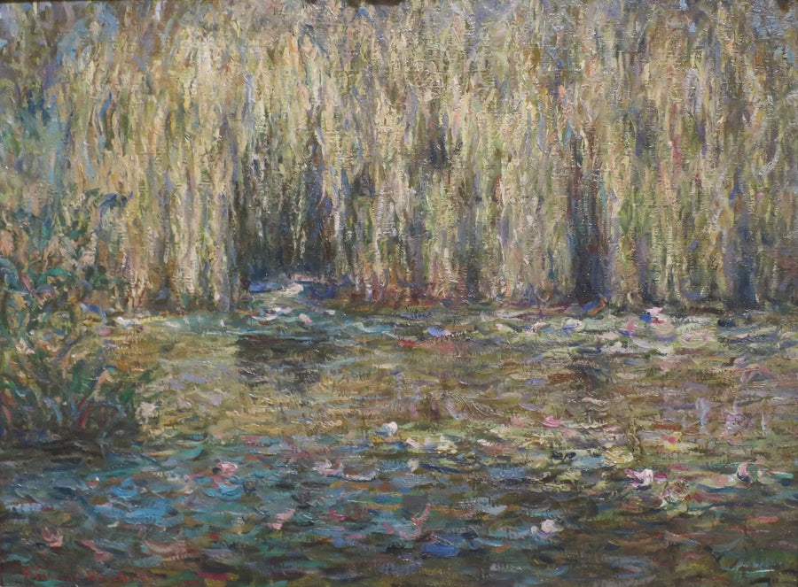 Giverny'deki nilüferli göletteki ağlayan söğütler - Blanche Hoschédé Monet