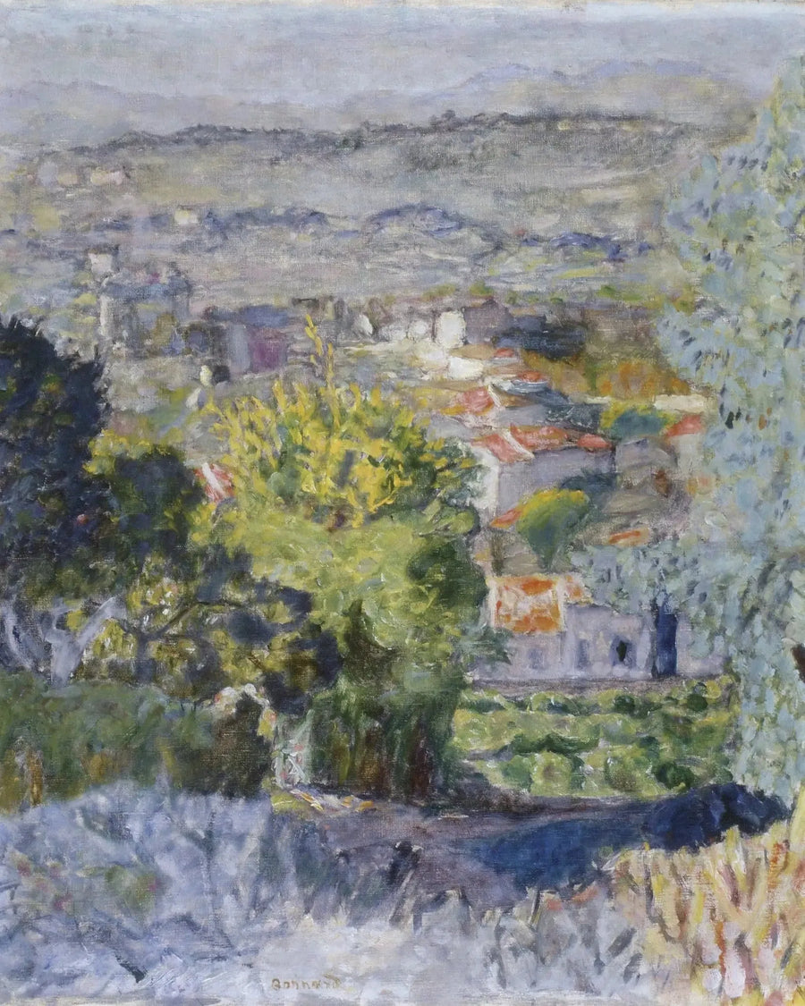 Mimosaların arasındaki çatılar, Cannet manzarası - Pierre Bonnard