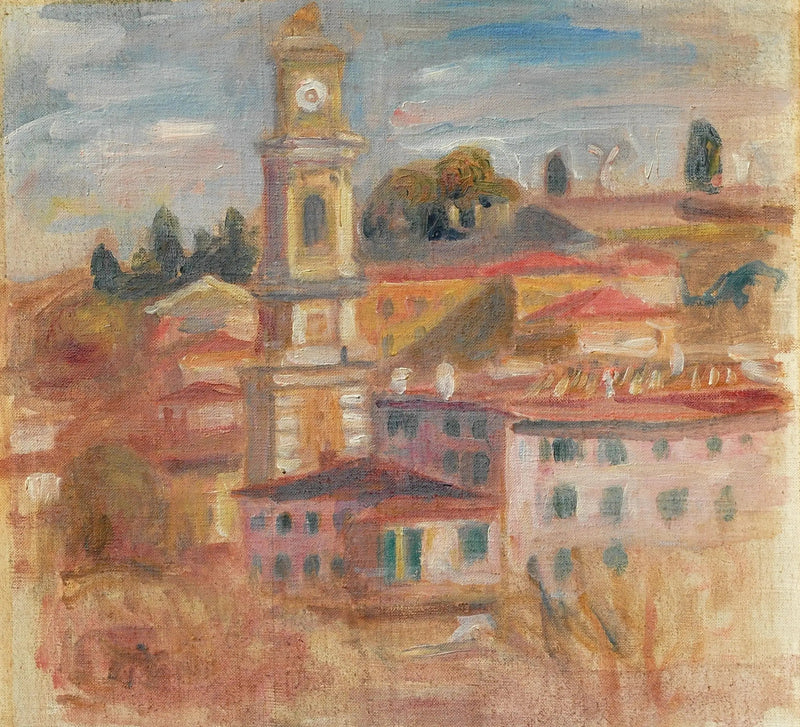Eski Nice'in Çatılar - Pierre-Auguste Renoir