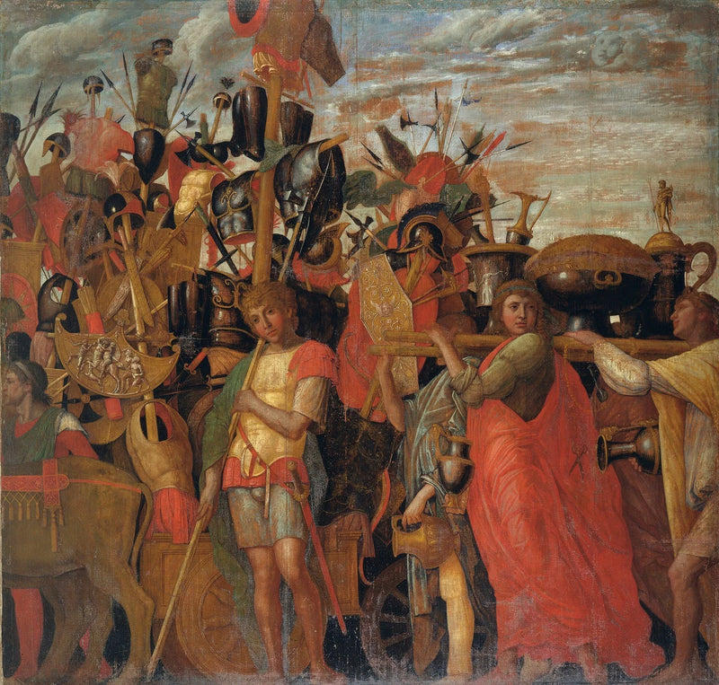 Sezar'ın Zaferleri: 3. Zafer Taşıyıcıları ve Külçeleri - Andrea Mantegna