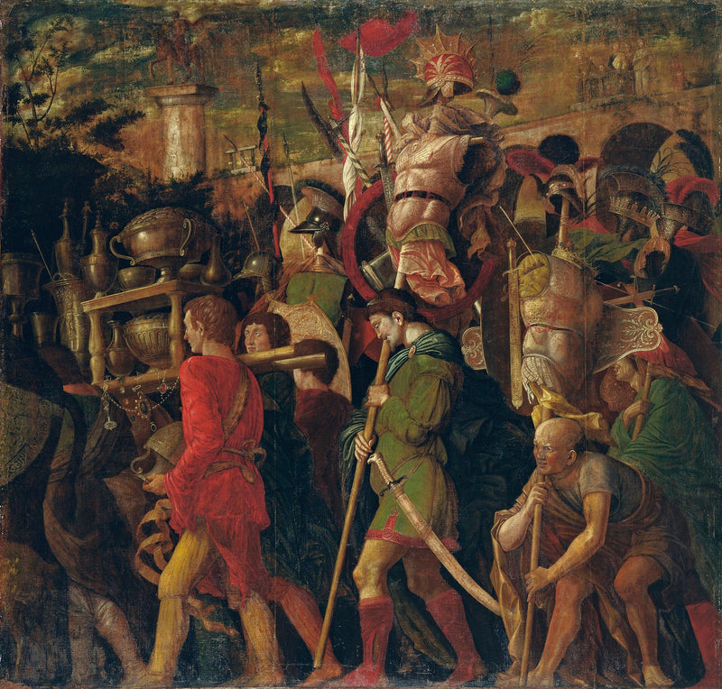 Sezar'ın Zaferleri: 6. Korseleri Taşıyanlar - Andrea Mantegna