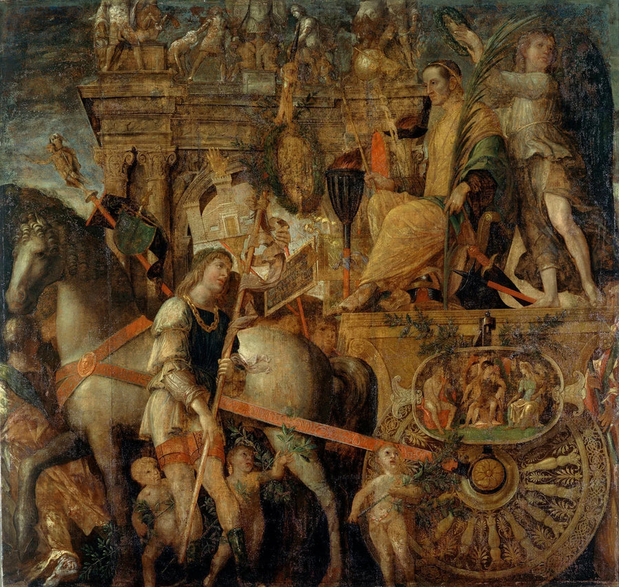 César'ın Zaferleri: 9. César Araba Üzerinde - Andrea Mantegna