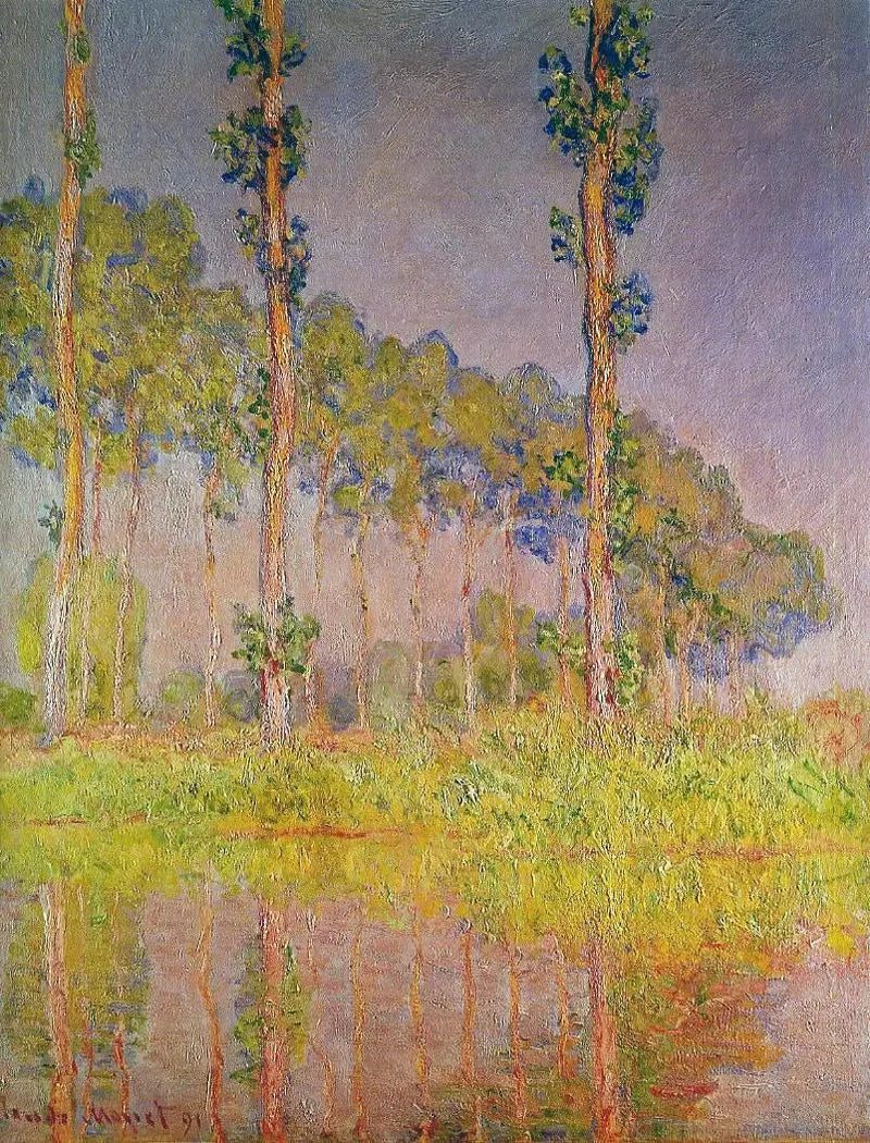 Üç Ağaç, ilkbahar - Claude Monet