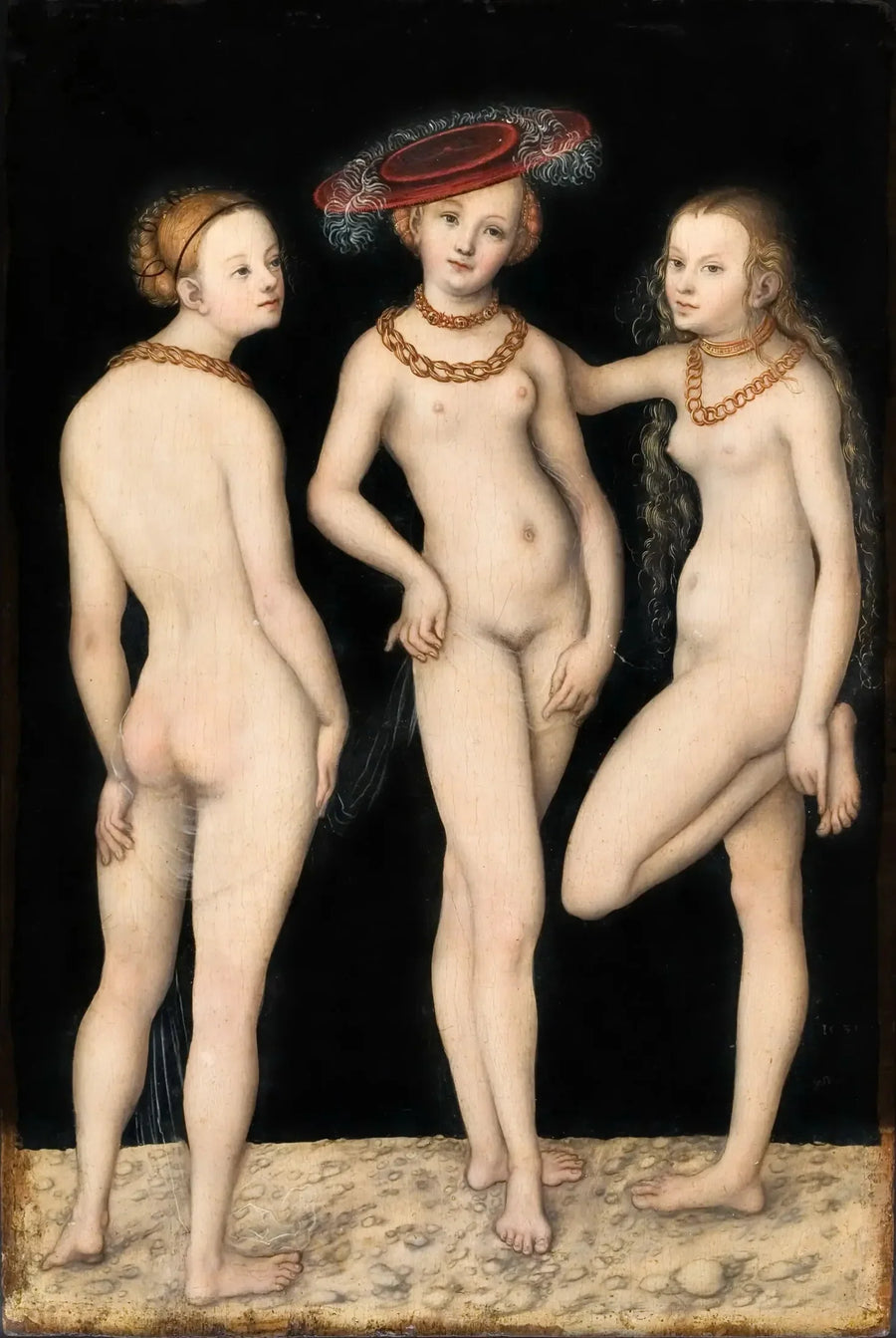 Üç Güzeller - Lucas Cranach the Elder