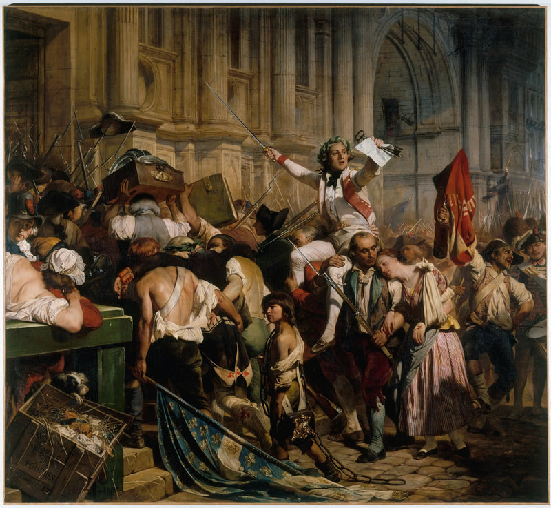 Bastille Zaferleri ve Belediye Binası Önünde, 14 Temmuz 1789 - Paul Delaroche