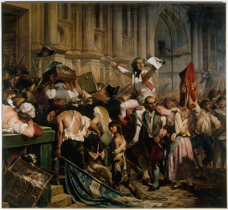 Bastille Zaferleri ve Belediye Binası Önünde, 14 Temmuz 1789 - Paul Delaroche