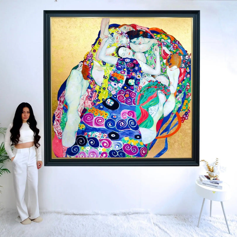 Les Vierges – Gustav Klimt'in Master Apollon tarafından Yeniden Hayal Edilmiş Bir Eseri | 200x200 cm