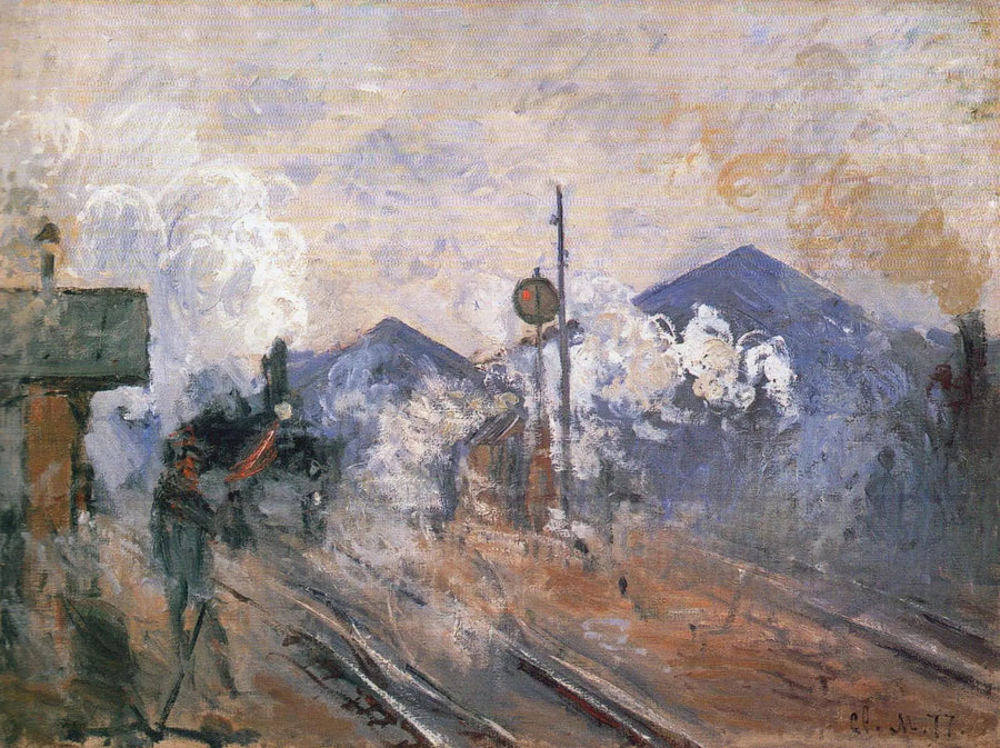 Saint-Lazare Garı çıkışındaki Raylar - Claude Monet
