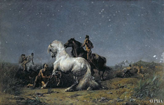 Les voleurs de chevaux - Eugène Delacroix - Reproductions de tableaux et peintures haut de gamme