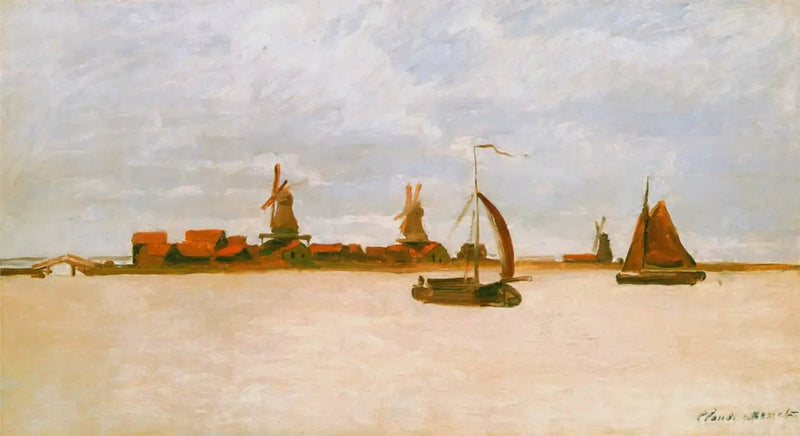 Les Voorzaan ve les Westerhem - Claude Monet