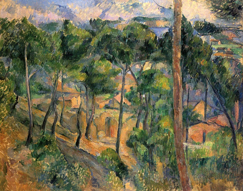 Çamlar arasından Estaque manzarası - Paul Cézanne
