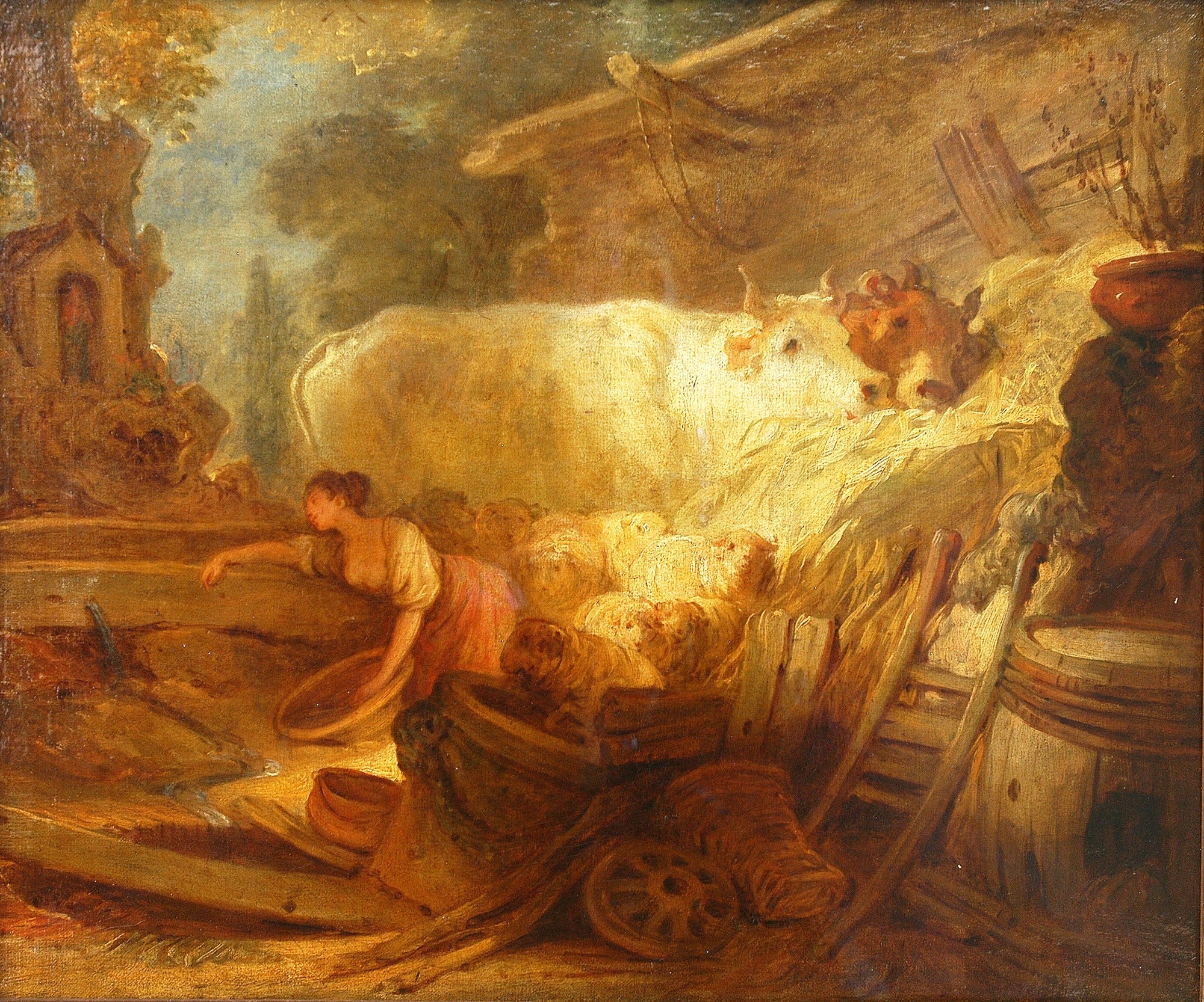 L'Étable - Jean-Honoré Fragonard