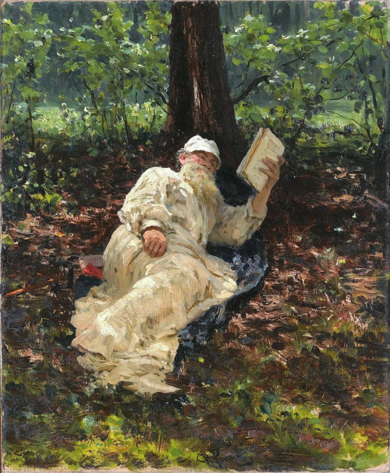 Lev Nikolaïevitch Tolstoy ormanda dinleniyor. - Ilya Repin