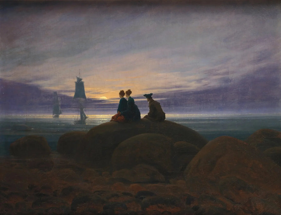 Ayın deniz üzerindeki doğuşu - Caspar David Friedrich