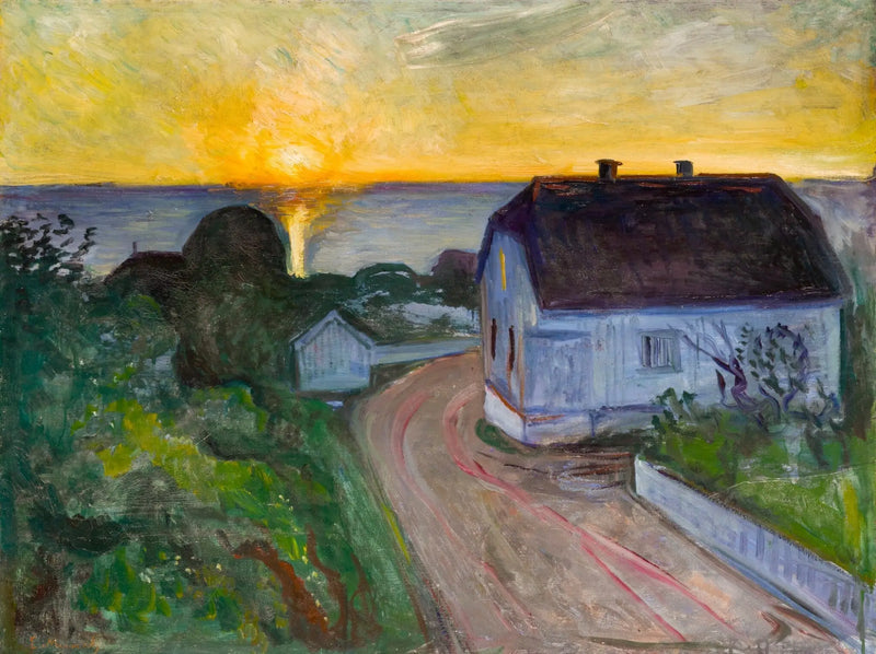 Åsgårdstrand'da Güneşin Doğuşu - Edvard Munch