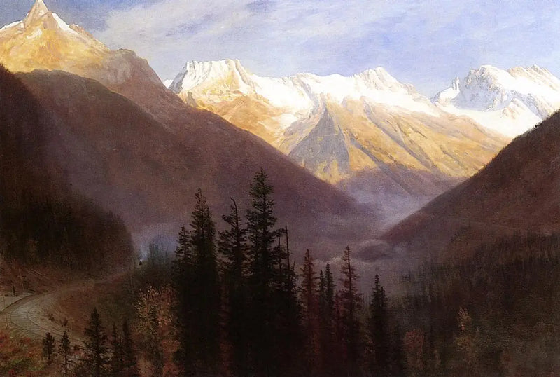 Glacier Station'da Gün Doğumu - Albert Bierstadt