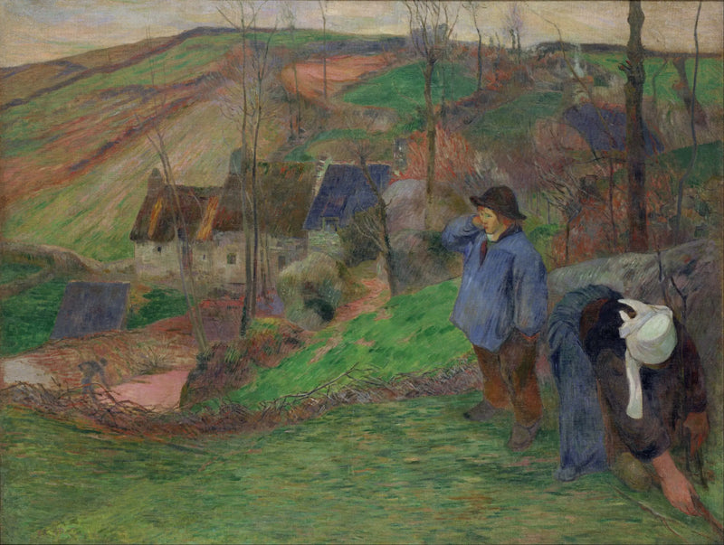 Pont-Aven'de Kış, Küçük Breton ve Toplayıcı - Paul Gauguin