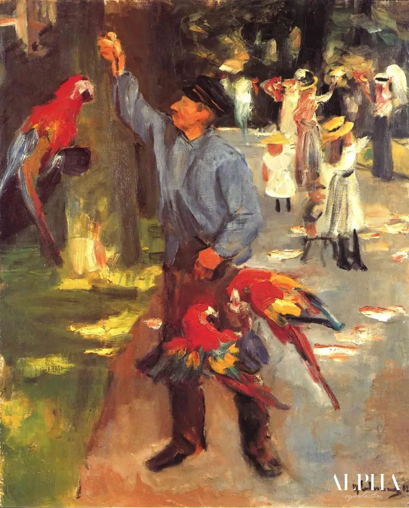 L'homme perroquet - Max Liebermann - Reproductions de tableaux et peintures haut de gamme