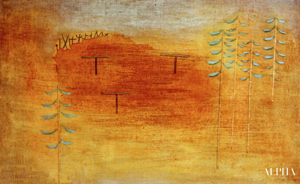 Lieu du rendez-vous - Paul Klee - Reproductions de tableaux et peintures haut de gamme