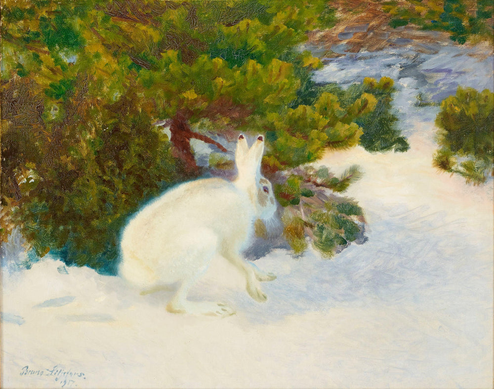Lièvre d'hiver - Bruno Liljefors