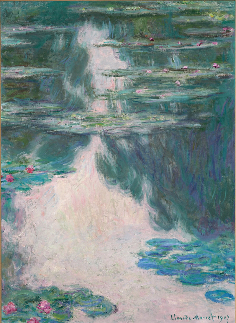 Nilüferler, gri hava W1708 - Claude Monet