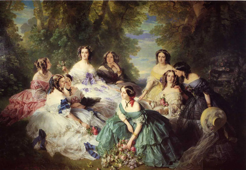 İmparatoriçe Eugénie, başkâhinleriyle çevrili - Franz Xaver Winterhalter