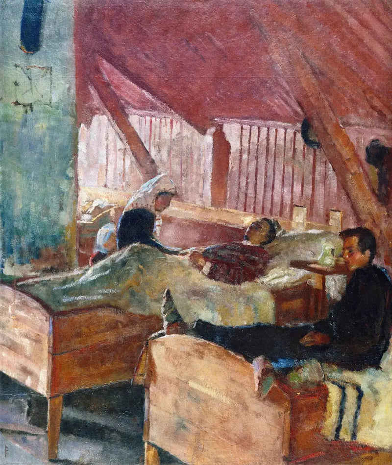 Helgelandsmoen'deki Hemşirelik - Edvard Munch