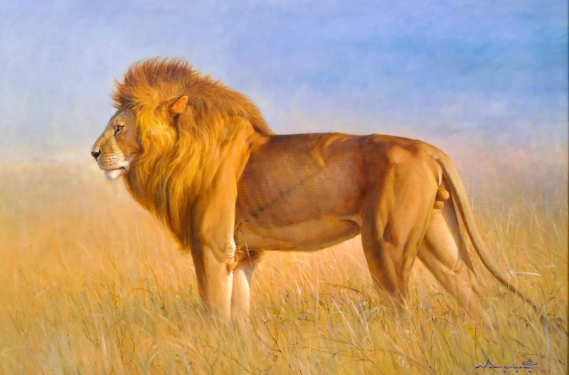 Savanadaki aslan | 150x100 cm