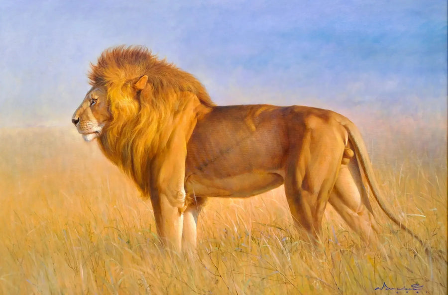 Savanadaki aslan | 150x100 cm