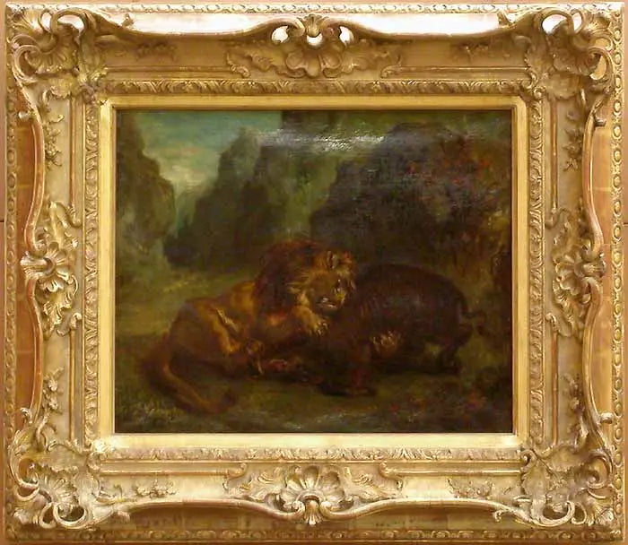 Aslan ve Yaban Domuzu - Eugène Delacroix