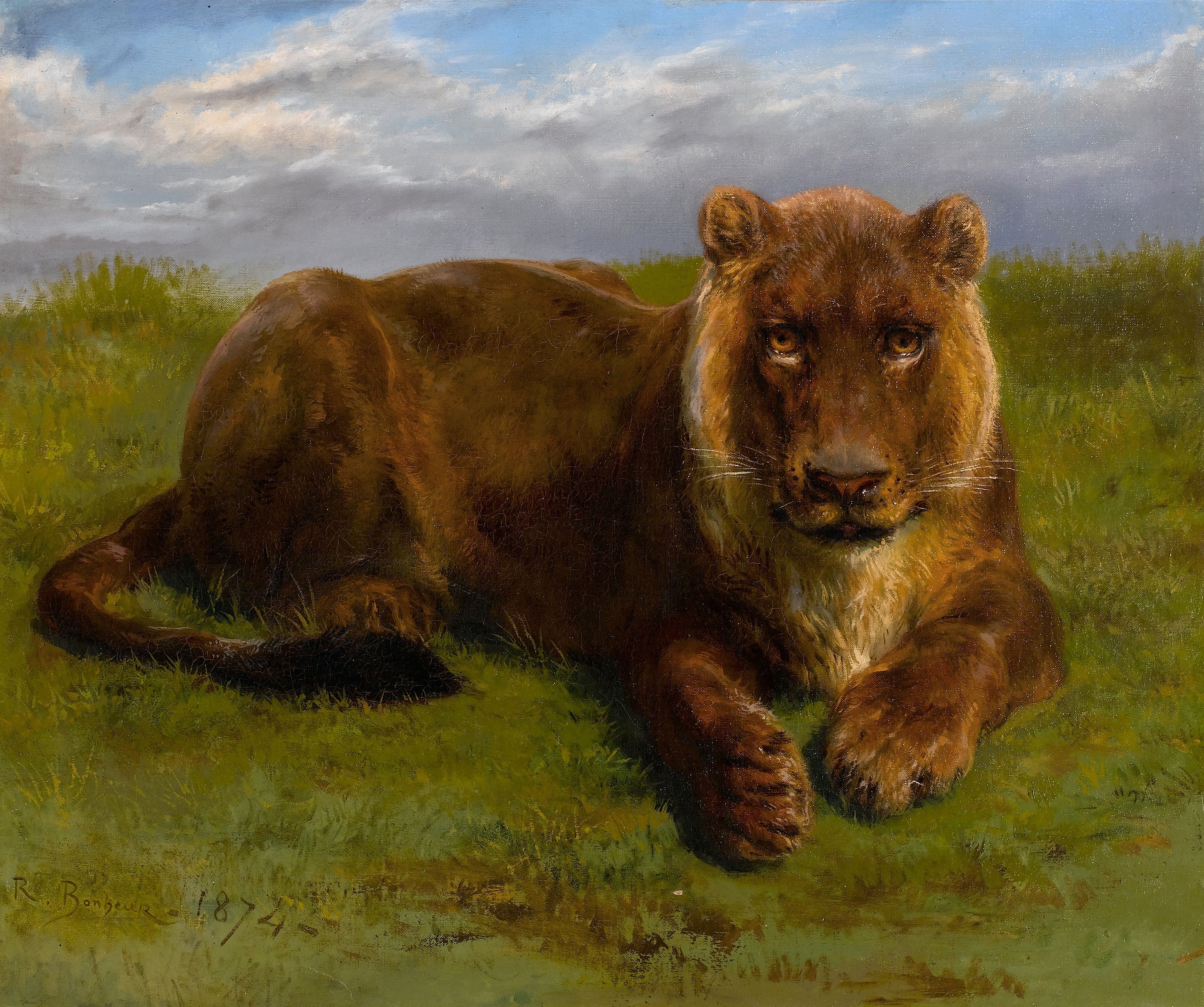 Lionne posant - Rosa Bonheur