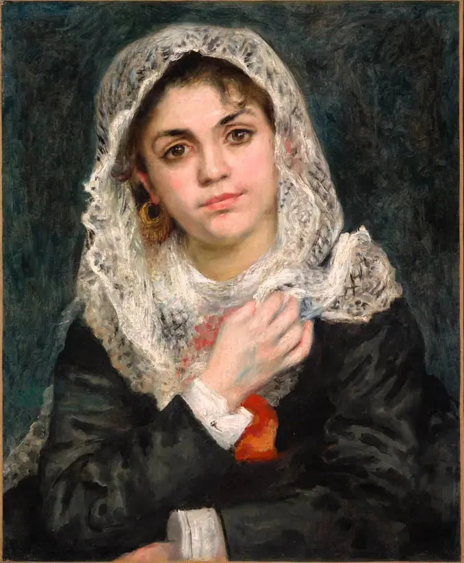 Beyaz Şal İçindeki Lise - Pierre-Auguste Renoir