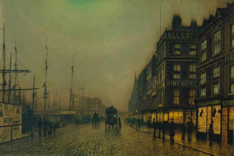 Liverpool Limanı Ay Işığında - John Atkinson Grimshaw