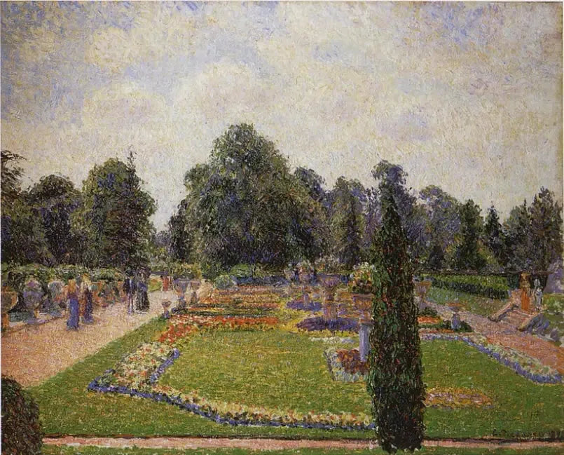 Londres. Jardin de Kew, allée de la grande serre - Camille Pissarro image 1 copie de tableau peinte à la main