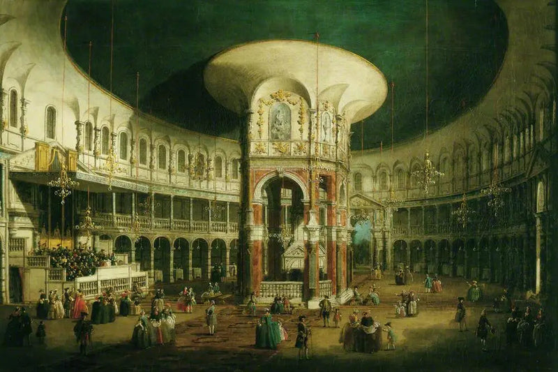 Londra: La Rotonde de Ranelagh iç mekanı - Canaletto