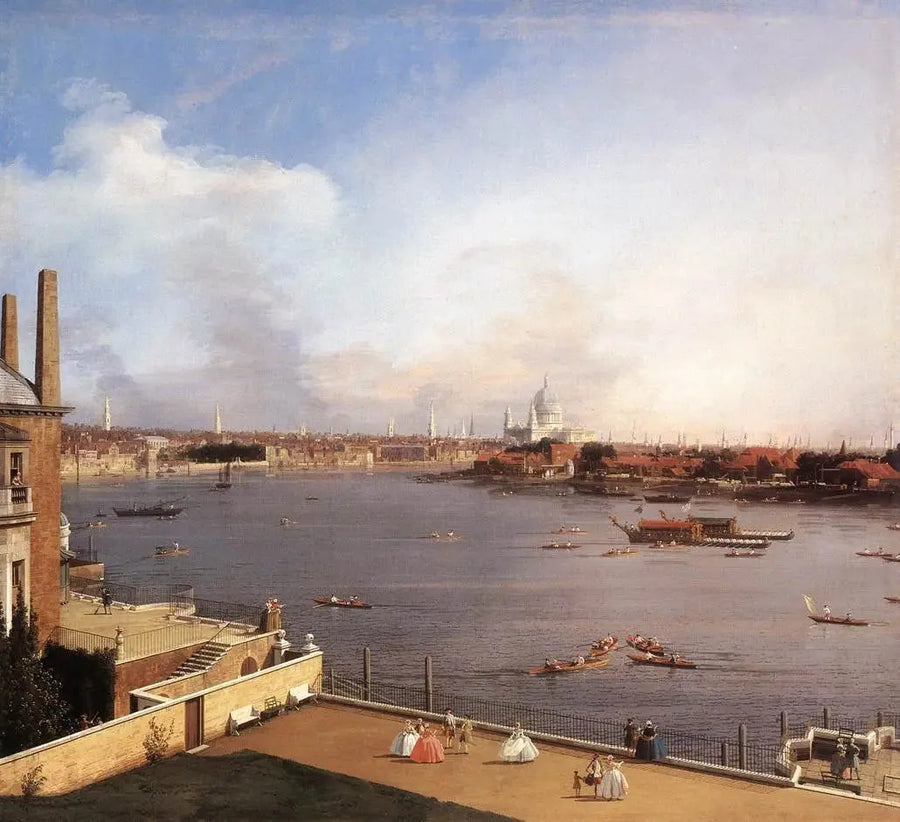 Londra: Richmond House'dan Thames ve Londra Şehri - Canaletto