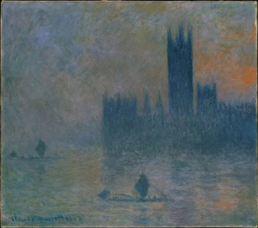 Londra, Parlamento (Sis Etkisi) - Claude Monet