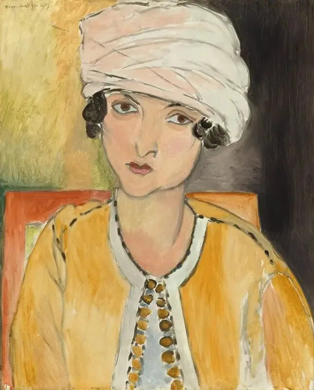 Sarıkulahlı Lorette, sarı ceket - Henri Matisse