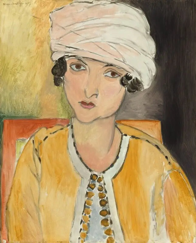 Sarıkulahlı Lorette, sarı ceket - Henri Matisse