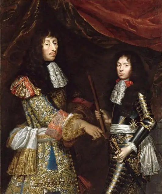 Louis II de Bourbon Condé ve oğlu Henri-Jules, Enghien Dükü - Pierre Mignard